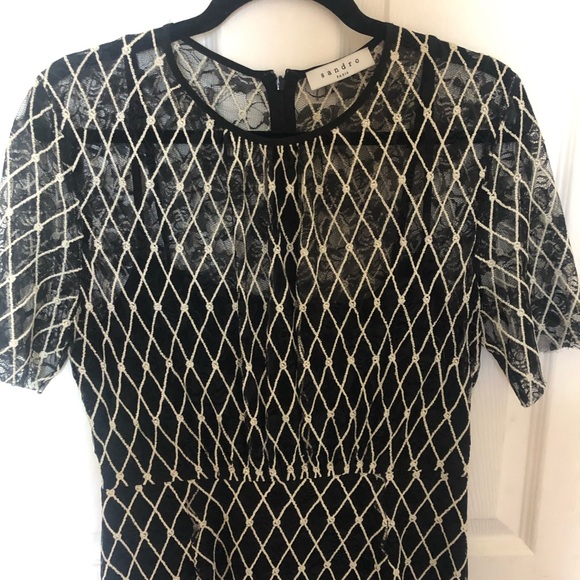 Sandro Paris Black Lace Dress - Picture 5 of 10